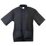 Black Panama Clergy Short Sleeve Tab Shirt